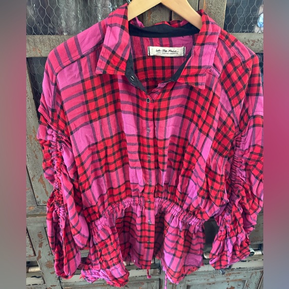 We the free plaid blouse - Picture 3 of 5